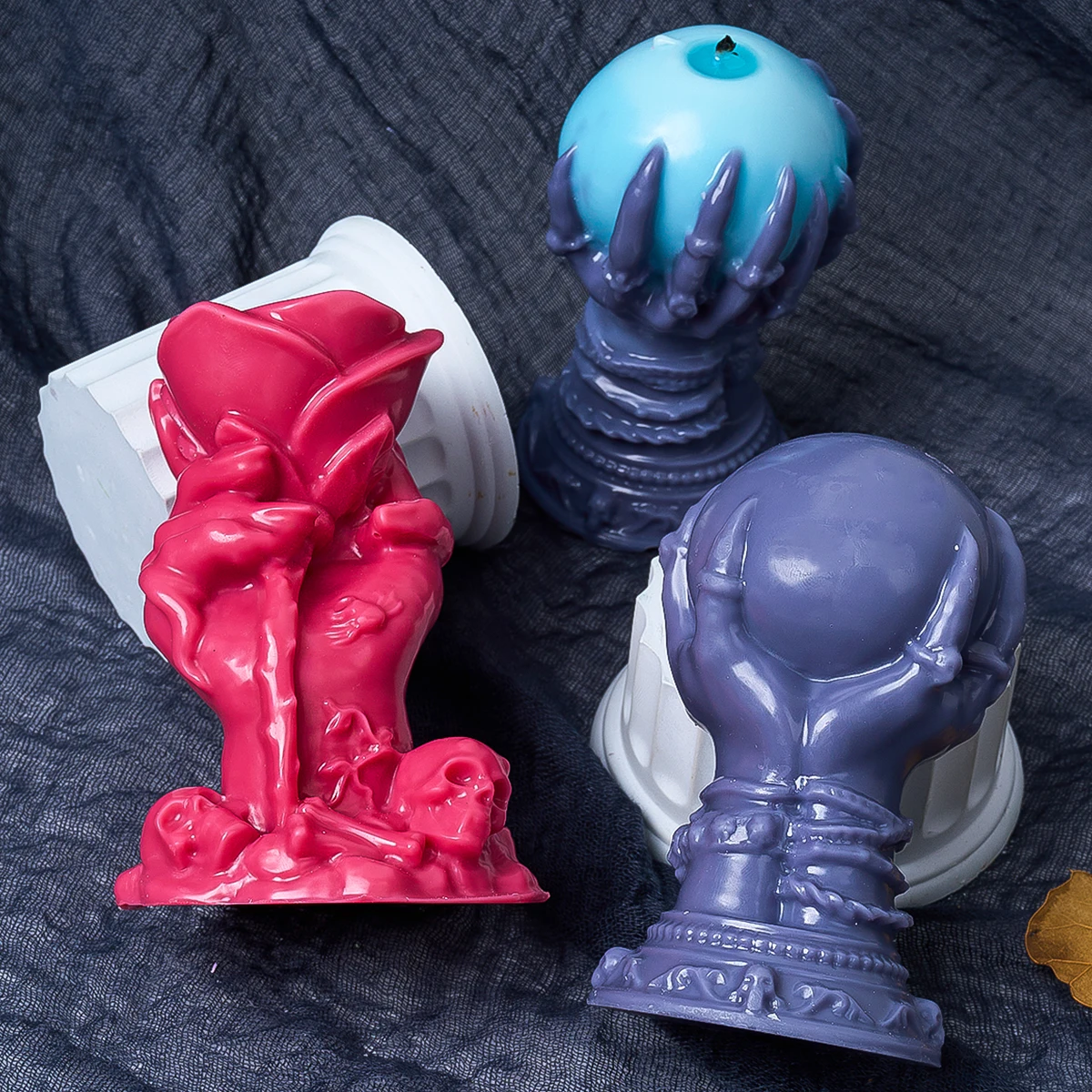 Witch Hand Candle Silicone Mold for DIY Halloween Crafts and Home Decor