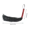 1 Pc Horse Whip PU Leather Handle Flogger Equestrian Teaching Training Riding Whips Real Cowhide Horse Riding Whip Training Tool 6