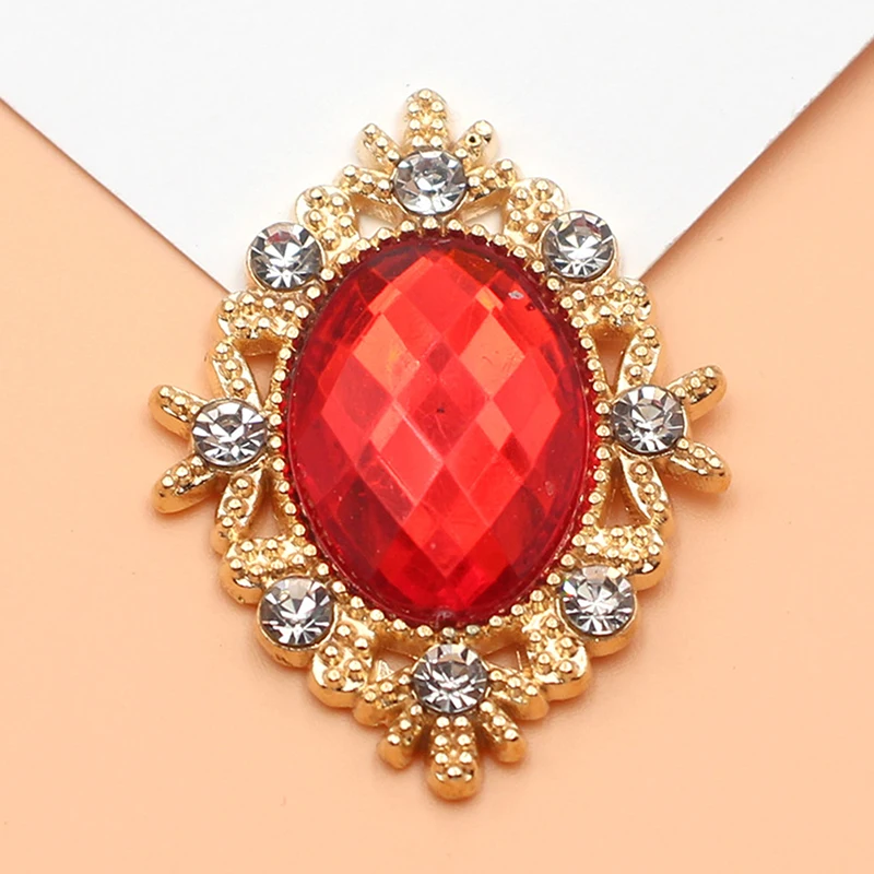 5 stücke 25mm Strass Cabochons Flatback Kristall knöpfe Verzierungen Hochzeit Schmuck Telefon Dekor DIY Kleidungs stück Nähen – Detail 4