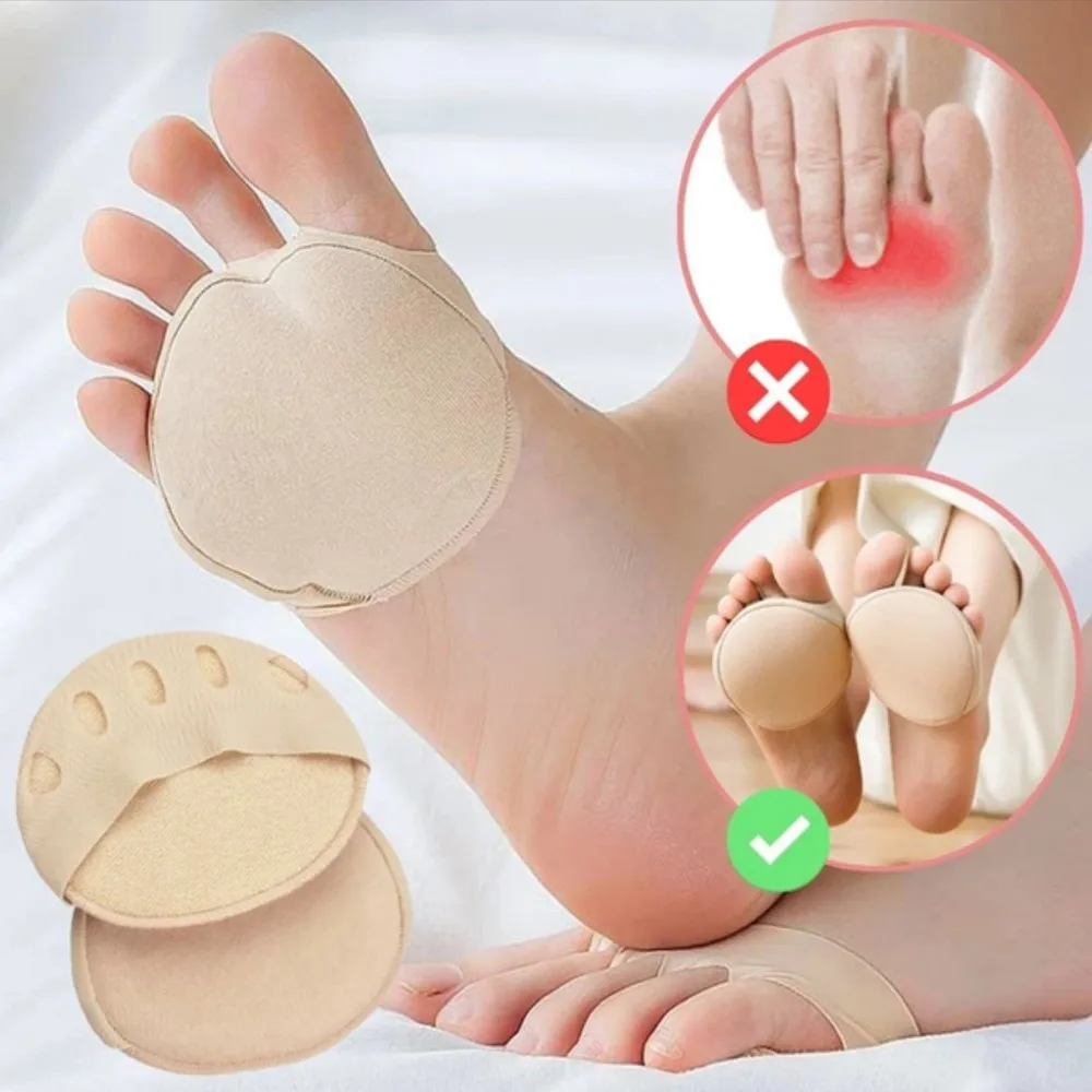 8Pcs Fabric Metatarsal Pads Forefoot Pads for Woman High Heels Prevent Pain and Discomfort Foot for Shoes Insert Toe Socks