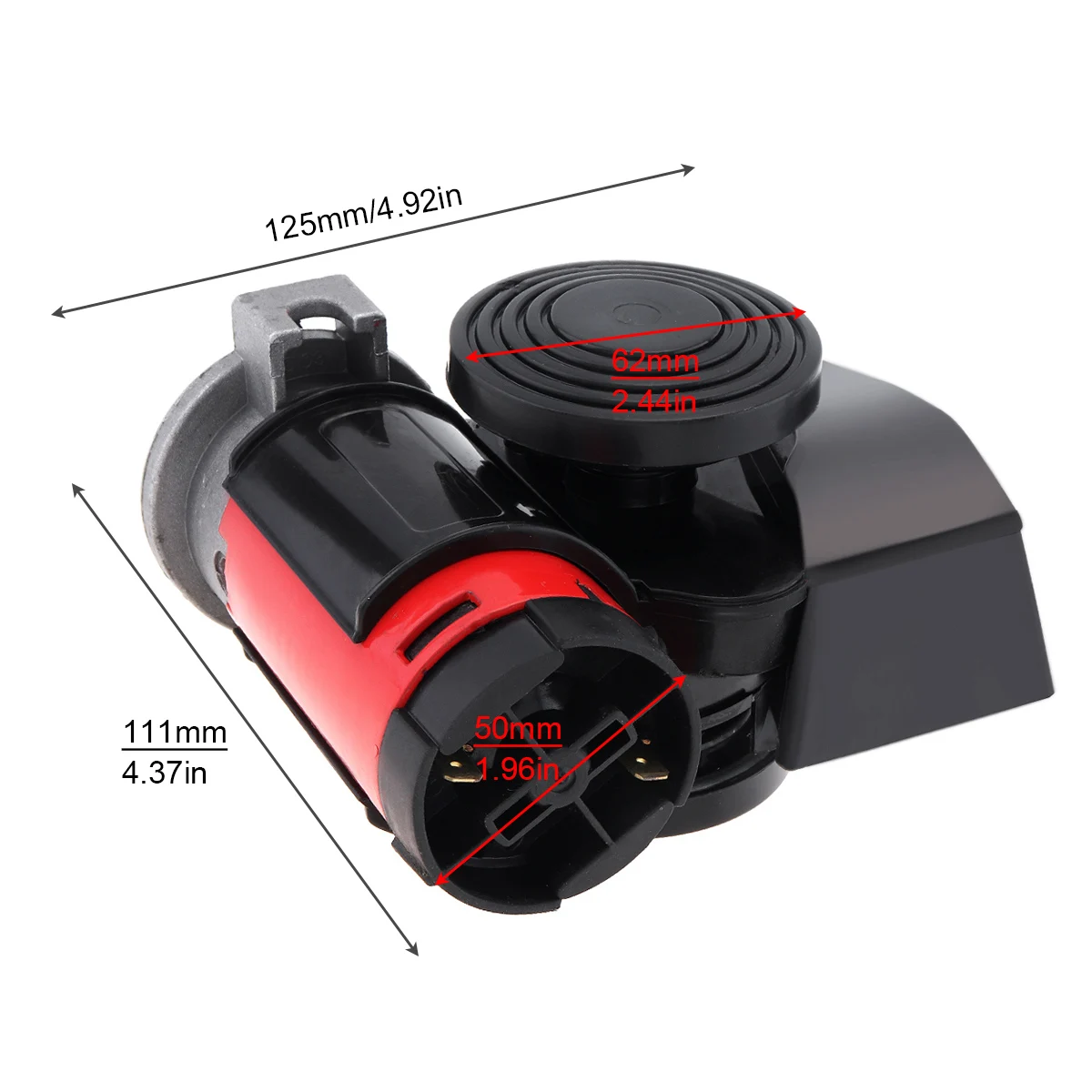 12V 139db Compact Dual Air Horn For Car Vehicle Motorcycle Yacht Boat SUV Bike