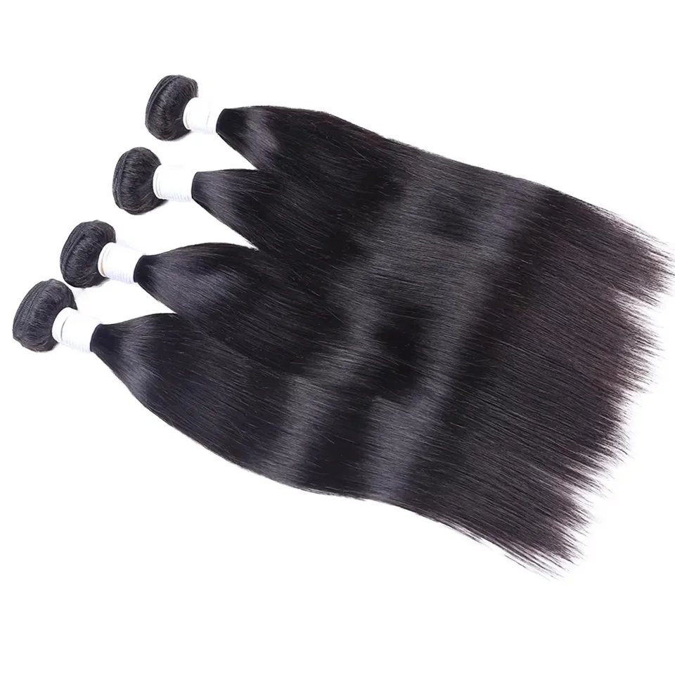 Natural Black Straight Human Hair Bundles 40 Inch