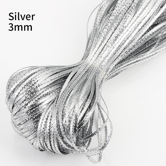 Rope Gold Silver Cord Gift Packing String Beading Thread for Jewelry Making DIY Braid Bracelet Tag Line Labels Mark Lanyard