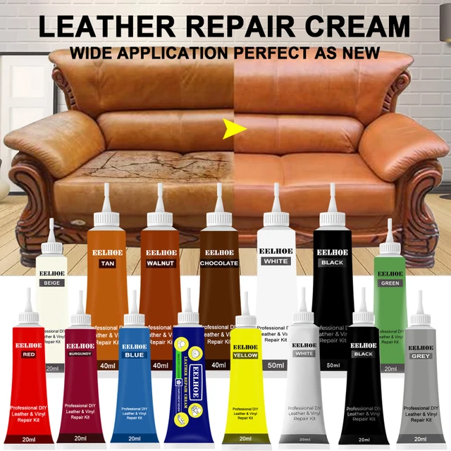 MAROON Leather Repair Kit for holes, tears, scratches, burns etc in  furniture