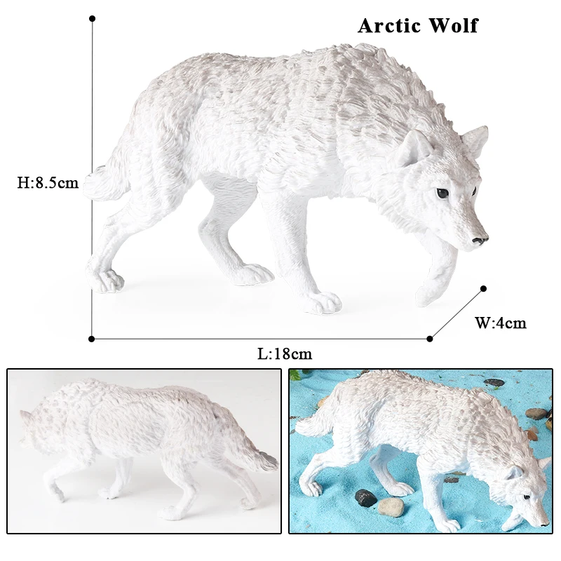 Oenux Arktische Südpol Tiere Eisbär Rentier Wolf Siegel Weißwal Actionfiguren Lernmodell Figur Kinderspielzeug Geschenk – Detail 8