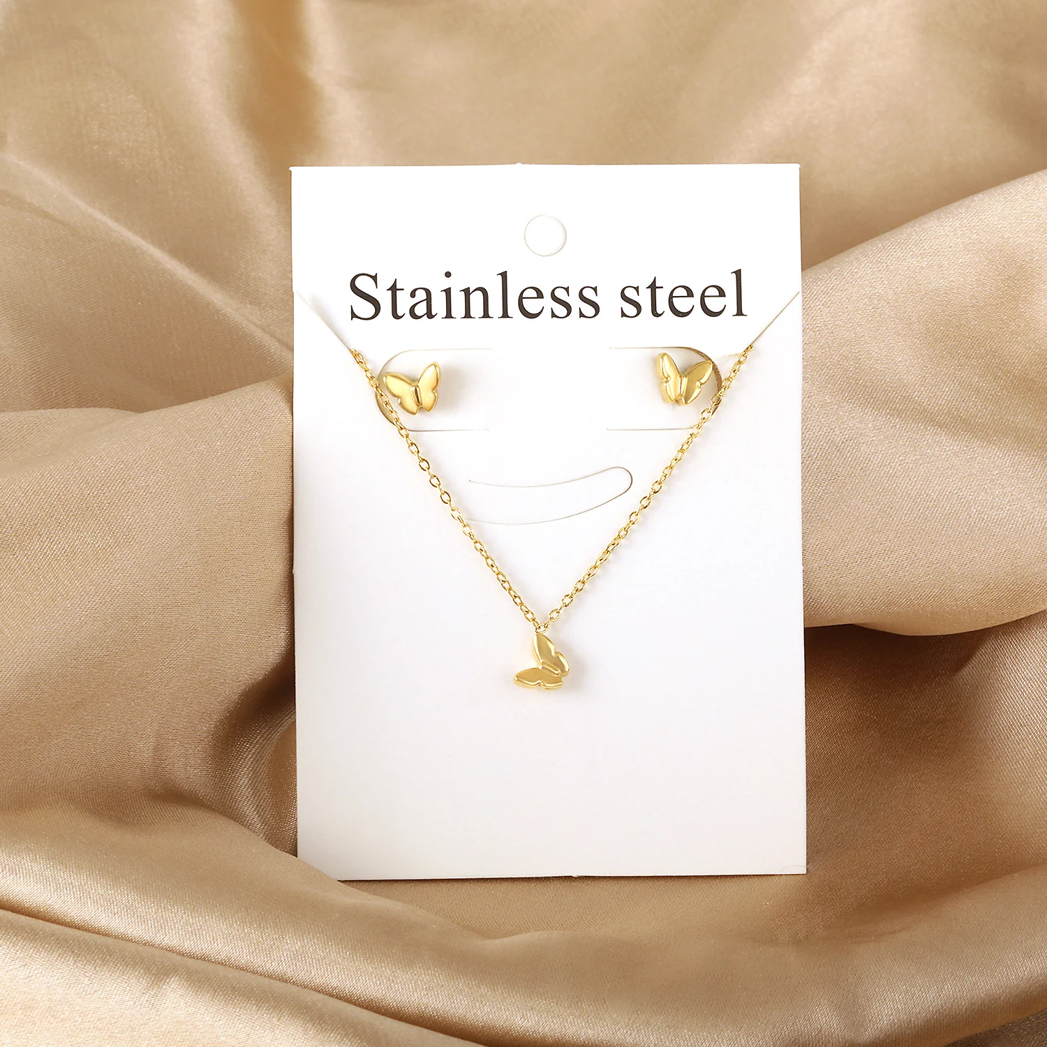 Necklaces Jewelry Sets For Women Girls Stainless Steel Pendant Necklaces And Earrings 2 Pieces Sets Wedding Party Jewelry Gifts - 5