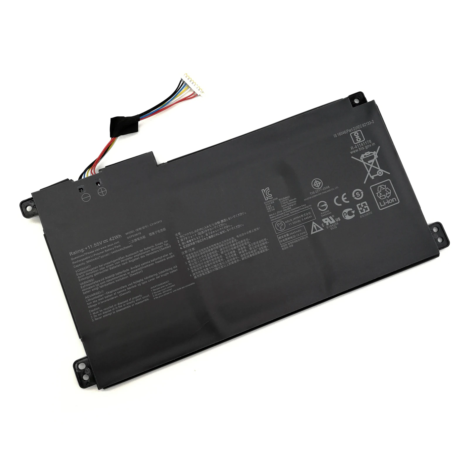 Bateria Original do Portátil para Asus Vivobook 14 B31n1912 C31n1912 E410 E410ma E410ma-ek026ts E410ka L410ma Bv058ts Bv037ts 42wh Novo - Imagem 2