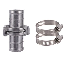 Aluminum Quick Coupling Hose Connector with Clamp for Agriculture and Irrigation (As shown)