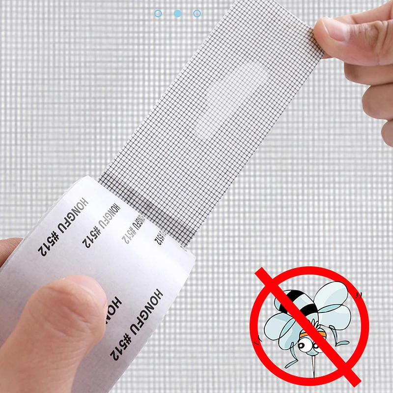 Window Mosquito Net Repair Tape Self Adhesive Window Screen Repair Patch Strong Anti-Insect Fly Mesh Broken Holes Repair