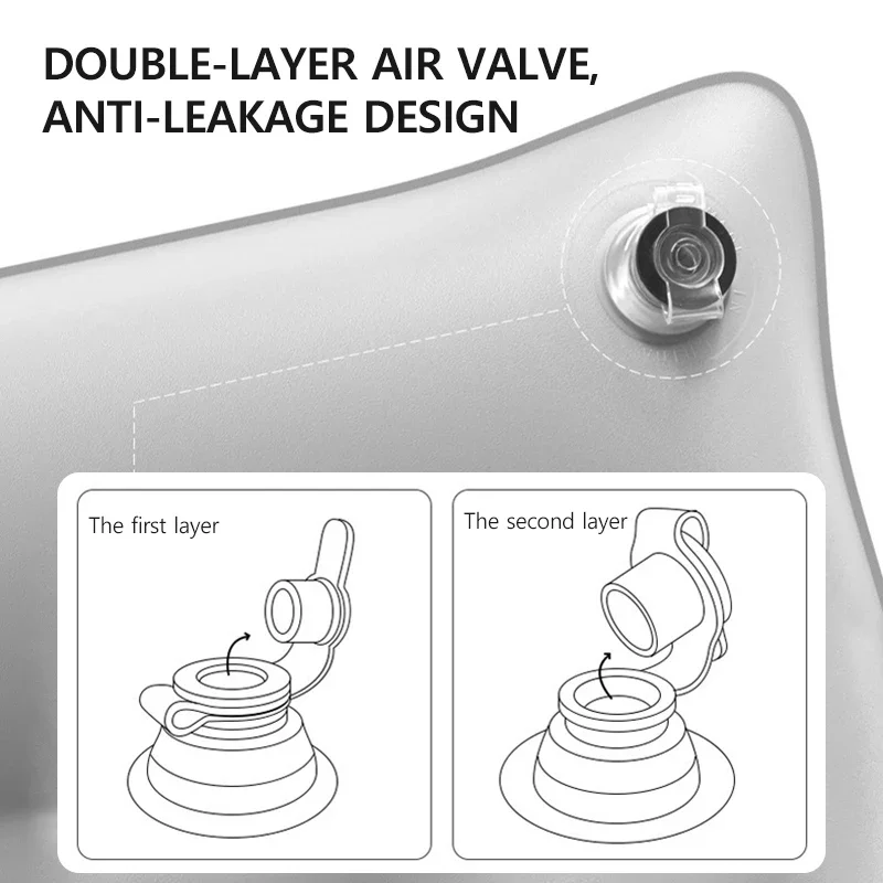 For Tesla Model Y-Car Air Bed Portable Rear Folding Inflatable Mattress for Camping with Flocking Surface and Air Pump