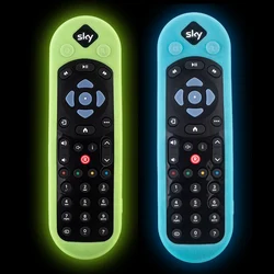 Luminous Silicone Protective Case for TV Set Top Box Remote Controller (Green and blue)