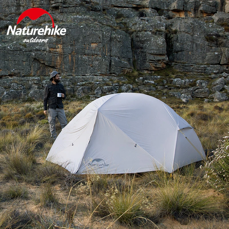 Camping Hiking Tents 2 Person Double Layers Waterproof Dome Rainproof Naturehike Mongar 20D Nylon Outdoor Ultralight
