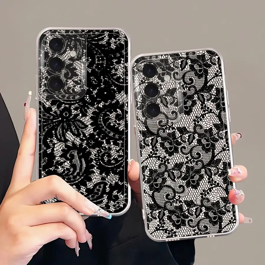 Elegant Lace Design Phone Case - Stylish & Protective Cover