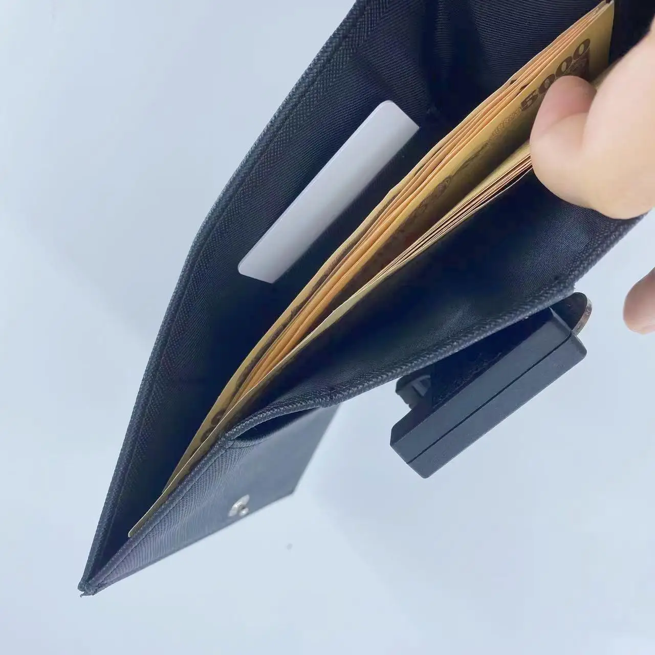 New Multi-functional Unisex Cross Pattern Coin Clip Organizer 2-in-1 Zero Wallet Leather Cover Tri-fold Wallet Travel Card Case