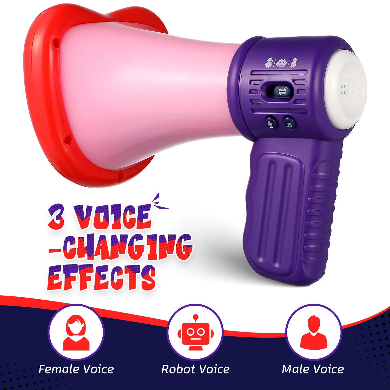 Handheld Voice Changer Megaphone Kids Loudspeaker Toy Premium Plastic Portable Lightweight Sound Clear Team Sports Souvenir