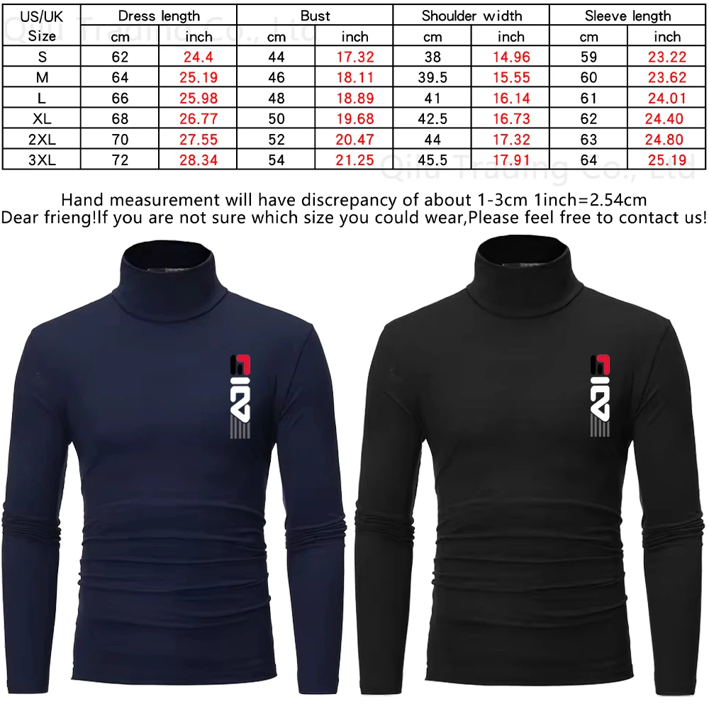 Warm underwear top Men's winter clothes Warm shirt Autumn men's winter tights high neck thin slim long-sleeved T-shirt