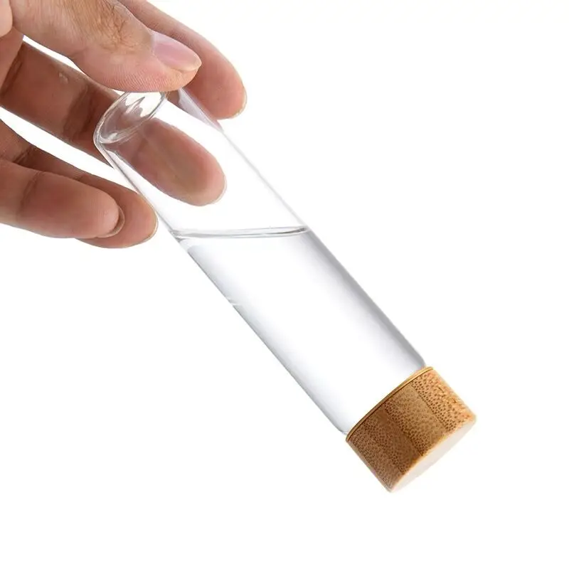 

10pcs 30ml Transparent glass bottle with bamboo cap