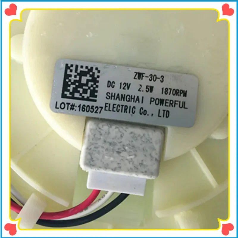 Refrigerator Motor ZWF-30-3 DC12v Refrigeration Zwf 30 3 Fan for Samsung Haier Midea Refrigerator Parts BCD-430WP9C refrigerator parts