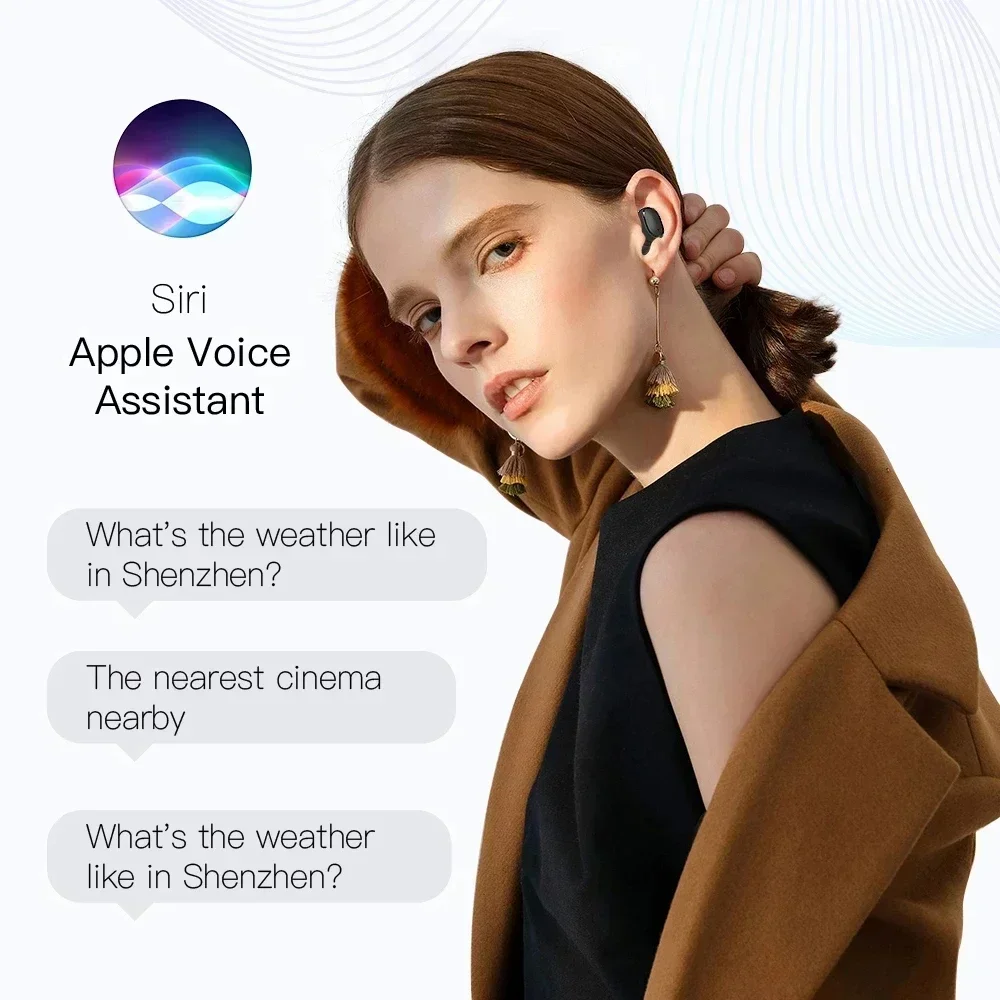 TWS E6S Bluetooth Earphones Wireless bluetooth headset Noise Cancelling Headsets Microphone Headphones 5