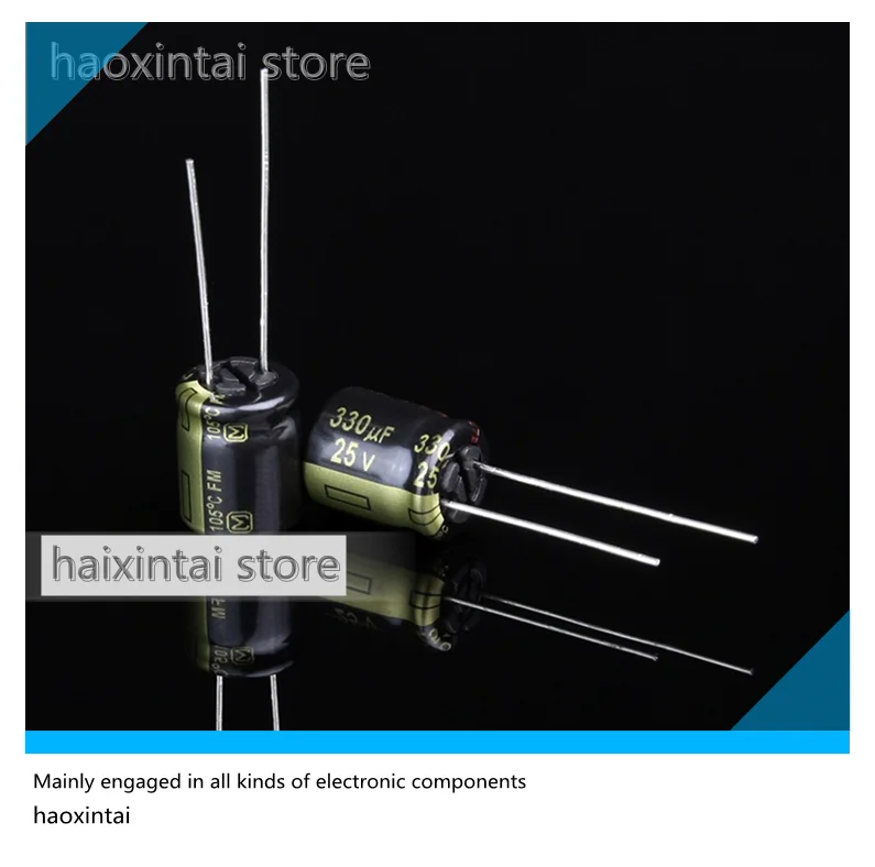 

30 шт. 330 мкФ 25 в 10*13 мм серия FM электролитические золотые слова высокочастотные низкое сопротивление лихорадка hifi аудио конденсатор 10x13 мм