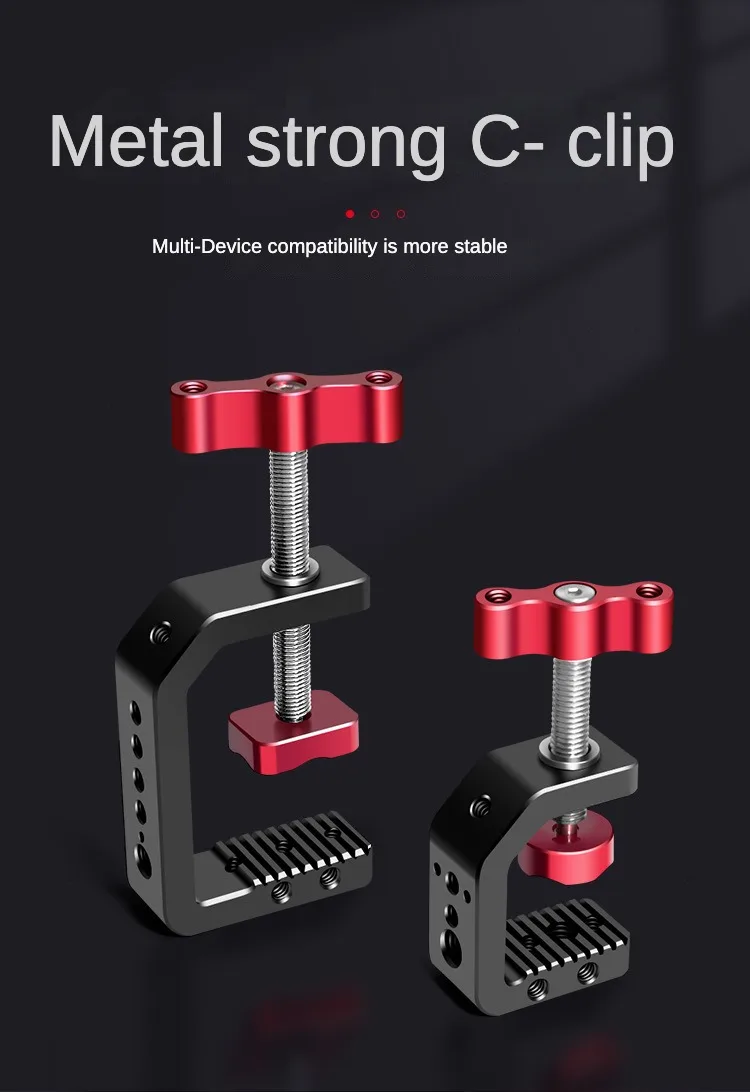 Heavy Duty Desktop C-Typ Klemme Einstellbare Schreibtisch Feste Halter Clip 1/4 3/8 für Kamera Foto Studio Licht Unterstützung stehen Halterung – Detail 15