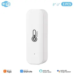 Smart Home Temperature & Humidity Sensor with Wireless Connectivity (1pc WiFi)