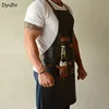 Customized Apron kitchen Outdoor barbecue apron PU leather multifunctional oil resistant work apron home and kitchen products 3
