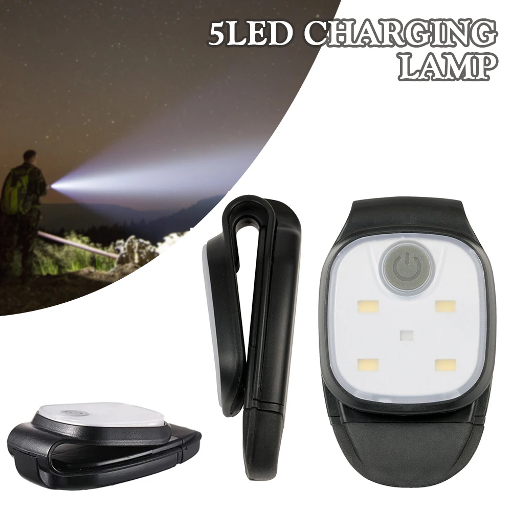 цена Mini Led Clip Lamp USB Rechargeable Adjustable Small Flashlight Outdoor Running Accessories