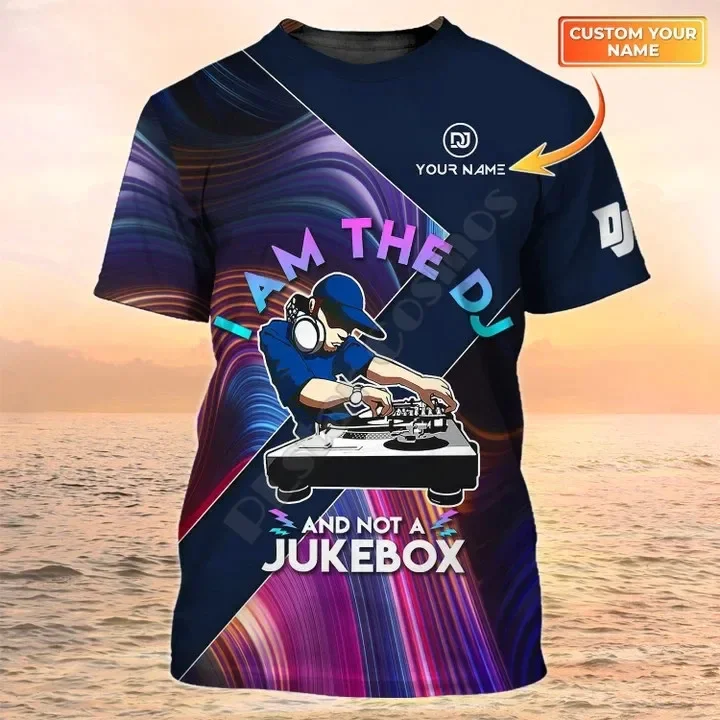 

I Am A Dj And Not A Jukebox Custom Name Shirt For Men 3D Printed Summer T-Shirts Short-Sleeve Tee Men/Women Streetwear