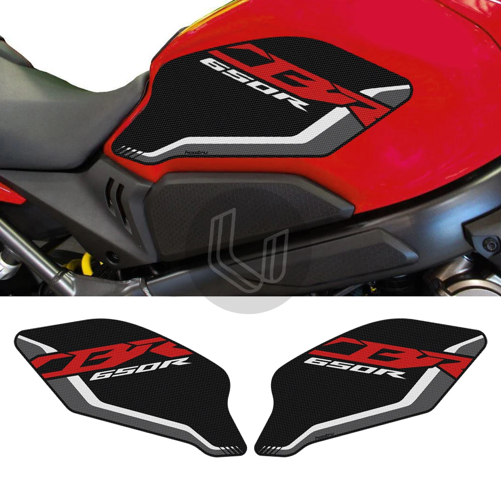 Motorcycle Tank Pad Protector Sticker Decal Anti-slip Gas Knee Grip Tank Traction Pad Side For Honda CBR650R 2019 2020 2021 2022