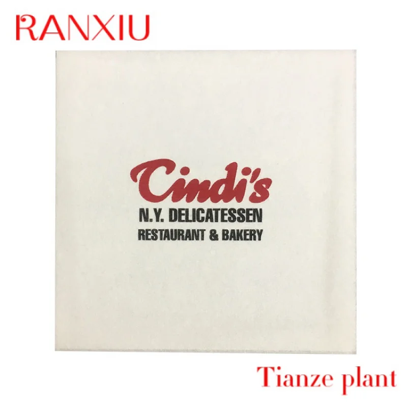 

Custom Custom 1/6 Fold Printed Decorative Colored Tissue Sizes Embossed Airlaid Paper Napkin For Restaurants