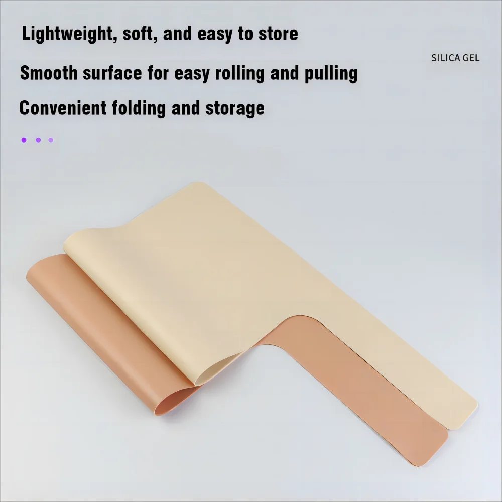 Children's flat silicone placemats oil and stain resistant household insulated washable toddler table mats dinner plate mats