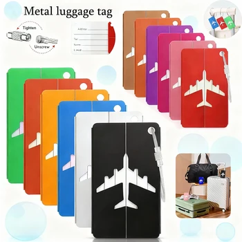 Aluminum Alloy Anti-Lost Luggage Tag with Steel Loop 1