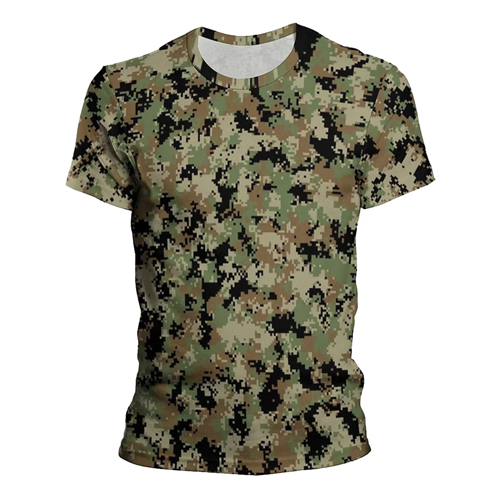 

Summer Hunting Camouflage Graphic T Shirt for Men Clothing US USA Man Gym Jungle T-shirt UK Forest Desert Camo Tops Tee Shirts