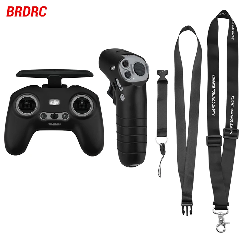Silicone Cover Sleeve for DJI FPV Combo/Avata Remote Controller Protetcive Case Skin Anti-Lost Lanyard Drone Accessories drone accessories remote controller lanyard