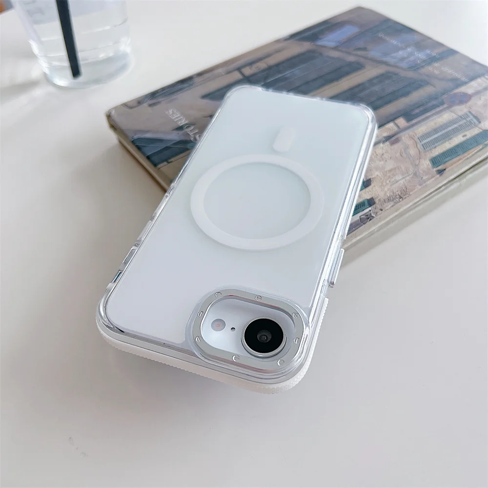 Laser Gradient Magnetic Shockproof Case with Fashion Wristband Lanyard