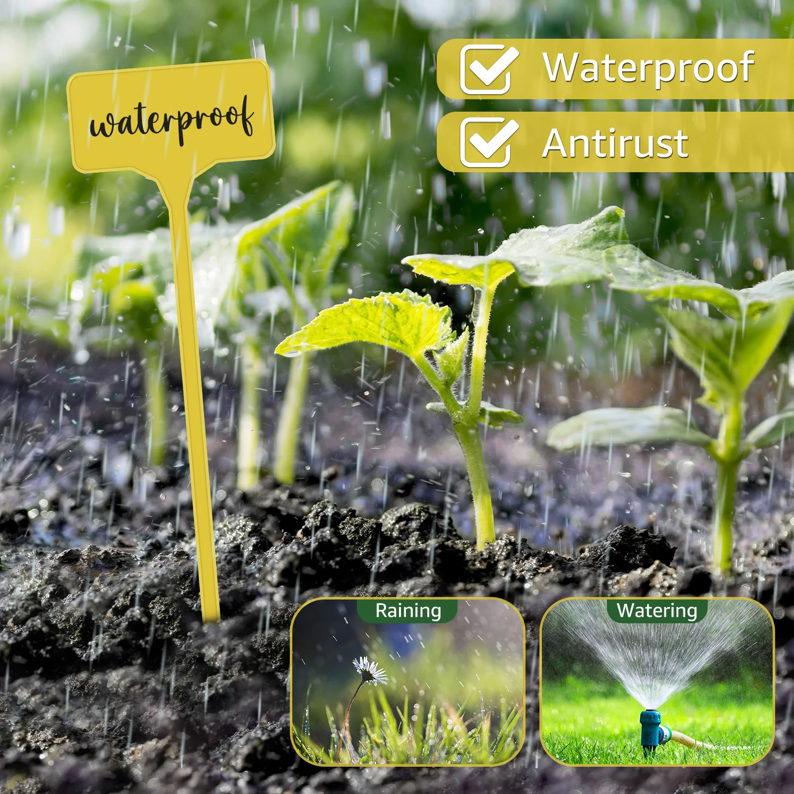 50/100Pcs Garden Plant Labels Plastic Waterproof T-Type Plant Tags Reusable Name Tags for Garden Farmland Greenhouse for garden labels,flower plant labels,plant markers