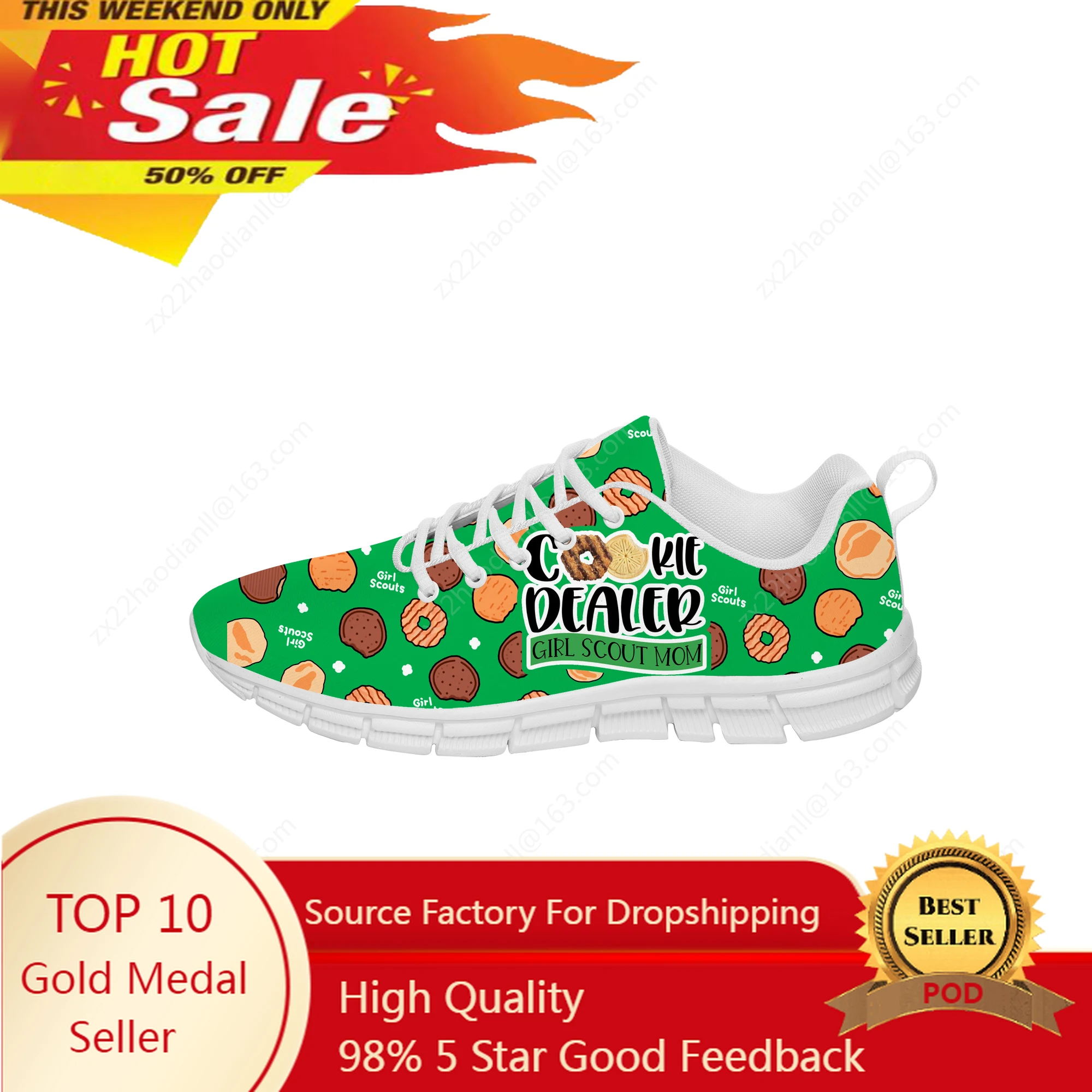 Cookie Dealer Girl Sneakers Mens Womens Teenager Casual Shoes Canvas Running Cloth Shoes 3D Print Breathable Lightweight shoe