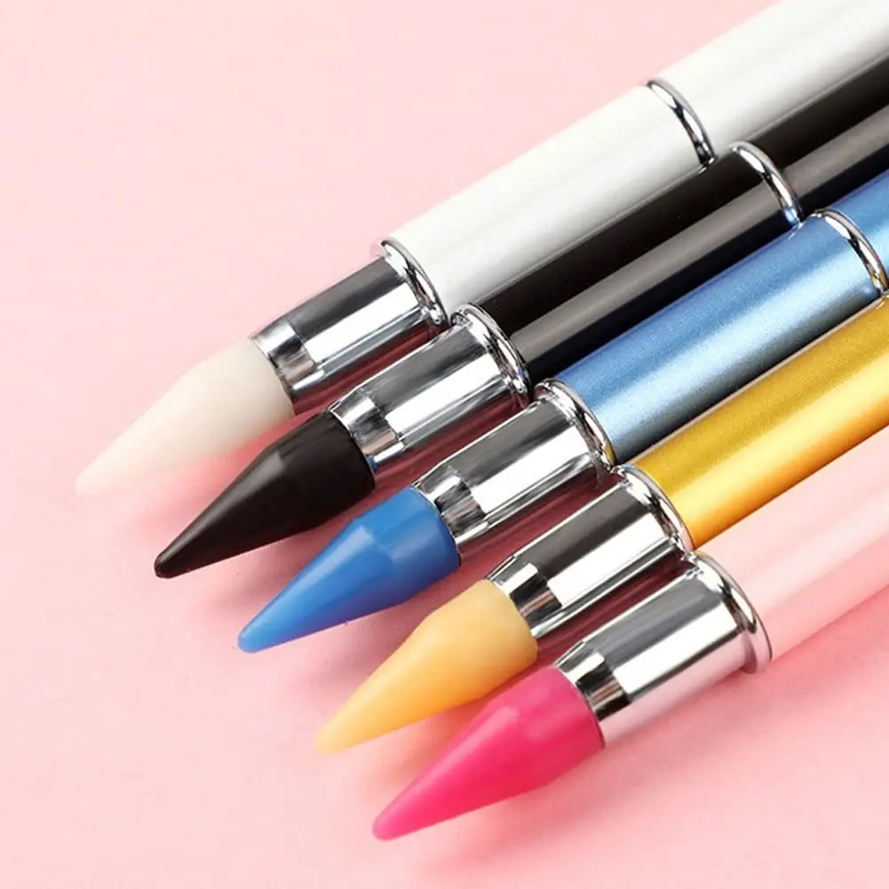 Description Picture 5 of item1PC Nail DIY Art Dual-Ended Diamond Point Drill Pen Picking Tool Nail Rhinestone Gems Sticky Picker Wax Pencil Manicure Tools