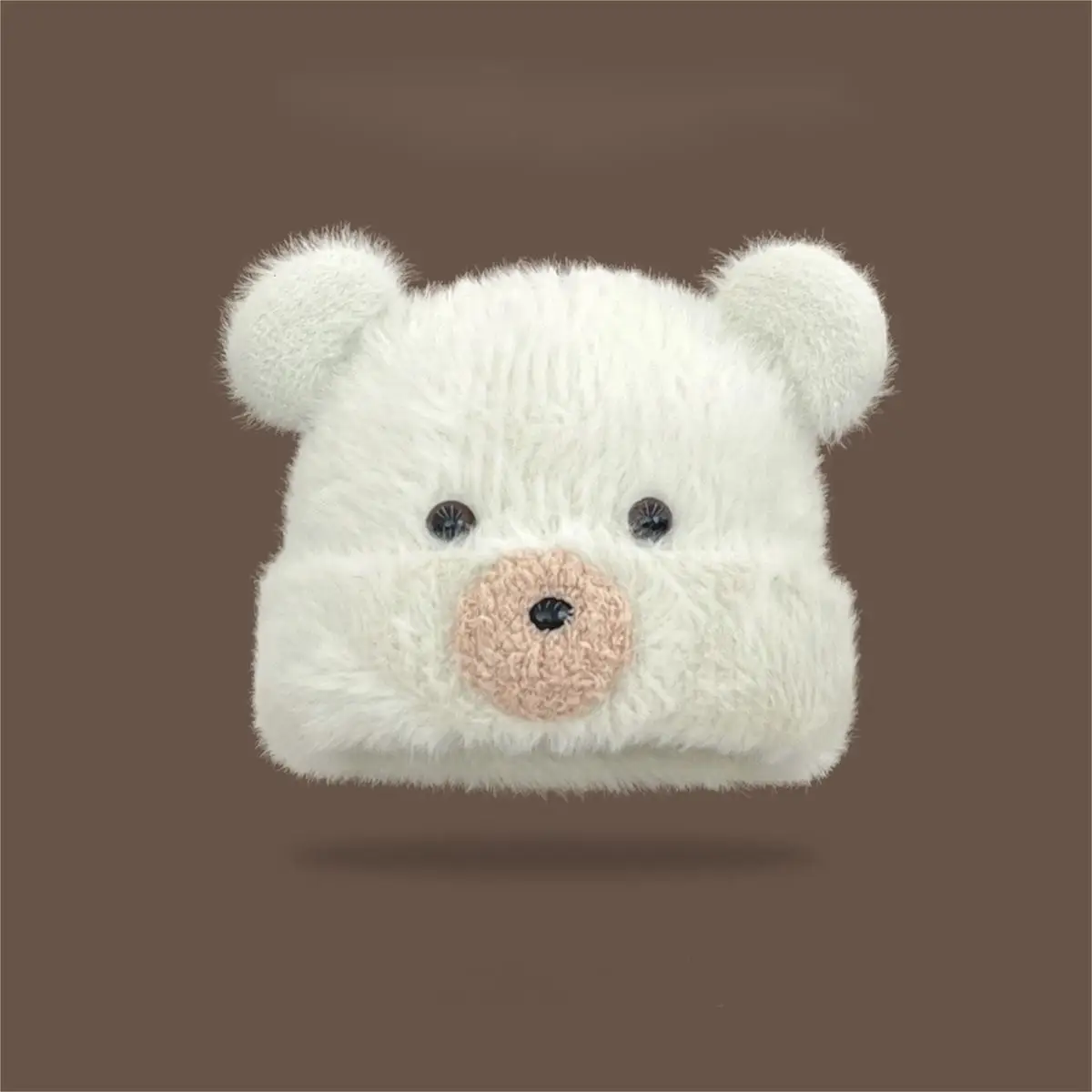 Pullover Hat Cute Cartoon Bear Ears Plush Female Autumn Winter Warm Ear Knitted Hat Cold Hat Tide 2