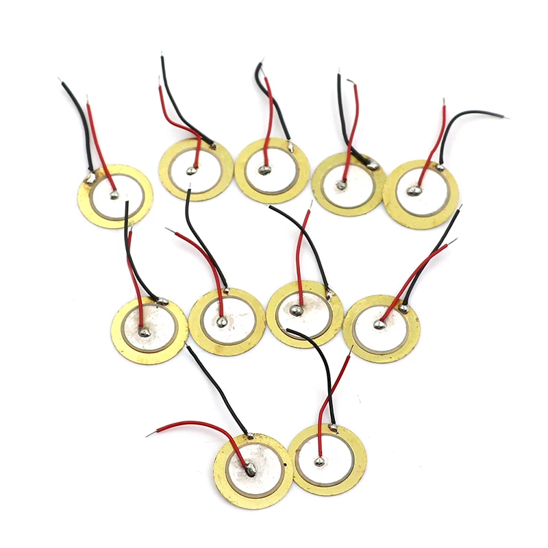Piezoelectric Piezo Ceramic Wafer Plate Dia 15mm For Buzzer Loudspeaker 10 Pcs