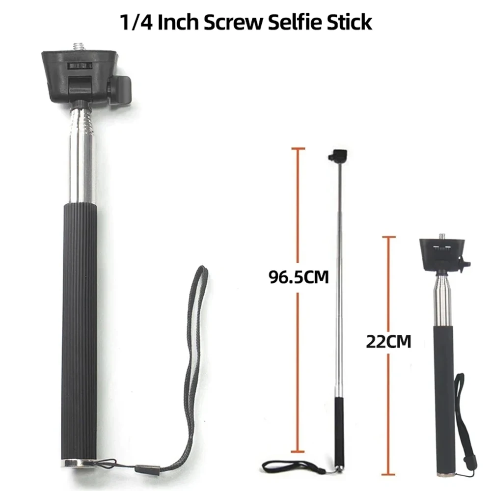 KQDRAVINE Teleskopstange Selfie Stick für Gopro, Selfie Stick Action Cam, 19 Verlängerungsstange Einbeinstativ für GoPro Hero 12/11 / 10/9 / 8/7 DJI Osmo Action Black SJCAM Cam