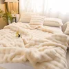 Winter light luxury rabbit plush blanket thickened double-sided velvet throw blanket plush nap blank 1