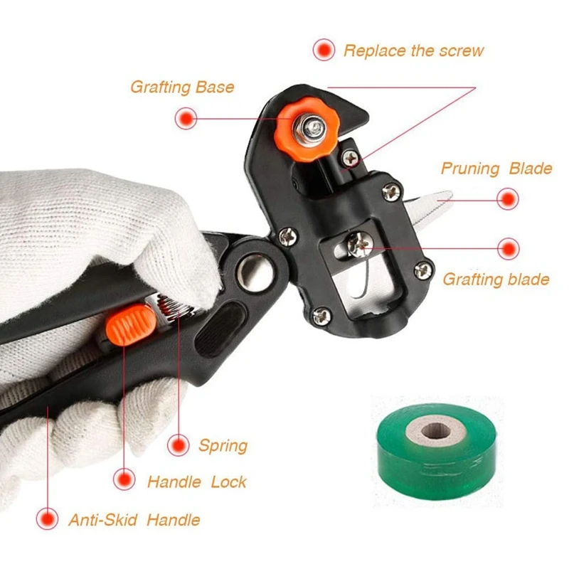 Garden Tools Professional Farming Pruning Shears Grafting Scissor Fruit Tree Vaccination Secateurs Cutting Knife 2