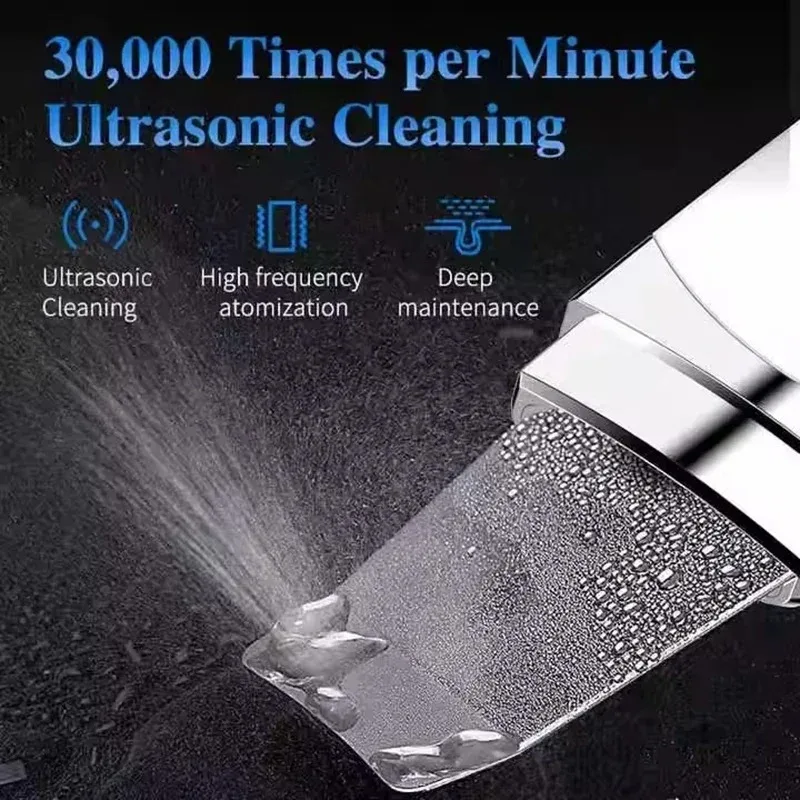 2025 New Facial Ultrasonic Skin Scrubber Spatula Blackhead Remover Deep Face Cleaning Lift Machine Peeling Shovel Pore Cleane