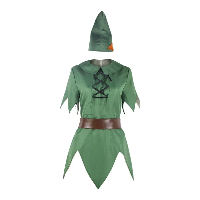 Peter Pan Cosplay Costume Movie PeterPan Green Elf - Image 3