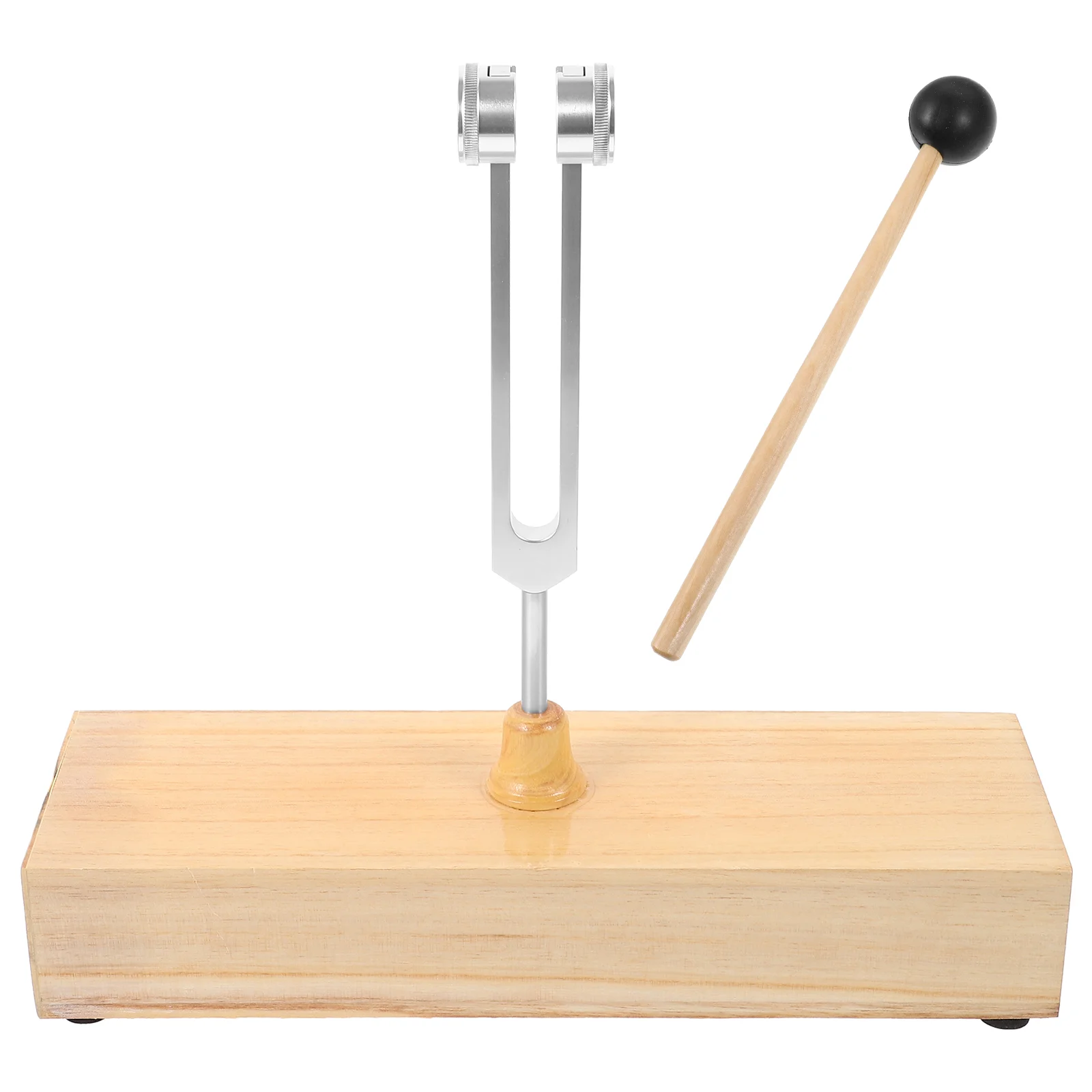 

1 Set Tuning Fork Resonance Box Meditation Practices Sensory Tuning Fork Resonance Box With Wood Voice Box and Percussion Mallet