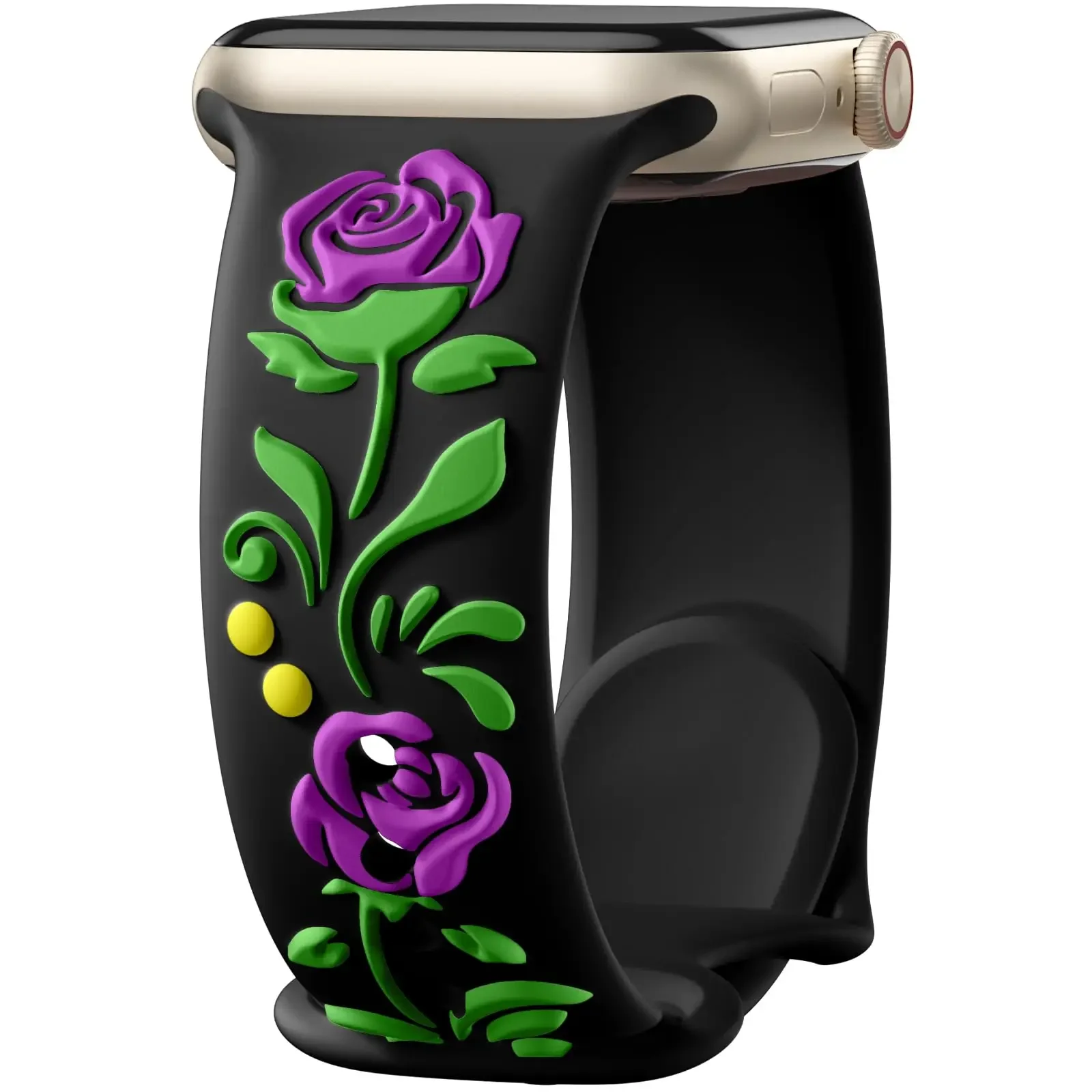 Elegant Rose Silicone Strap