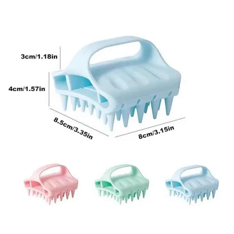 1pcs 실리콘 샴푸 빗 두피 마사지 샴푸 브러시 바디 마사지 브러시 미용 도구, 두피 마사지 빗, 샴푸 빗