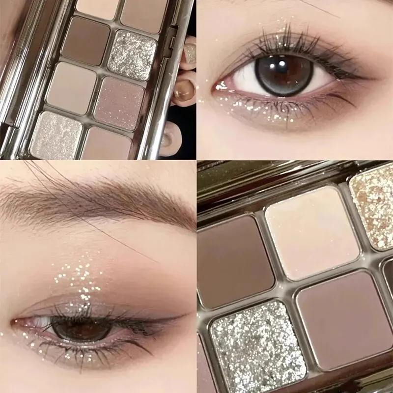 12 Colors Eyeshadow Palette Shimmering Pigment Set Easy To Apply Natural Looking Earthy